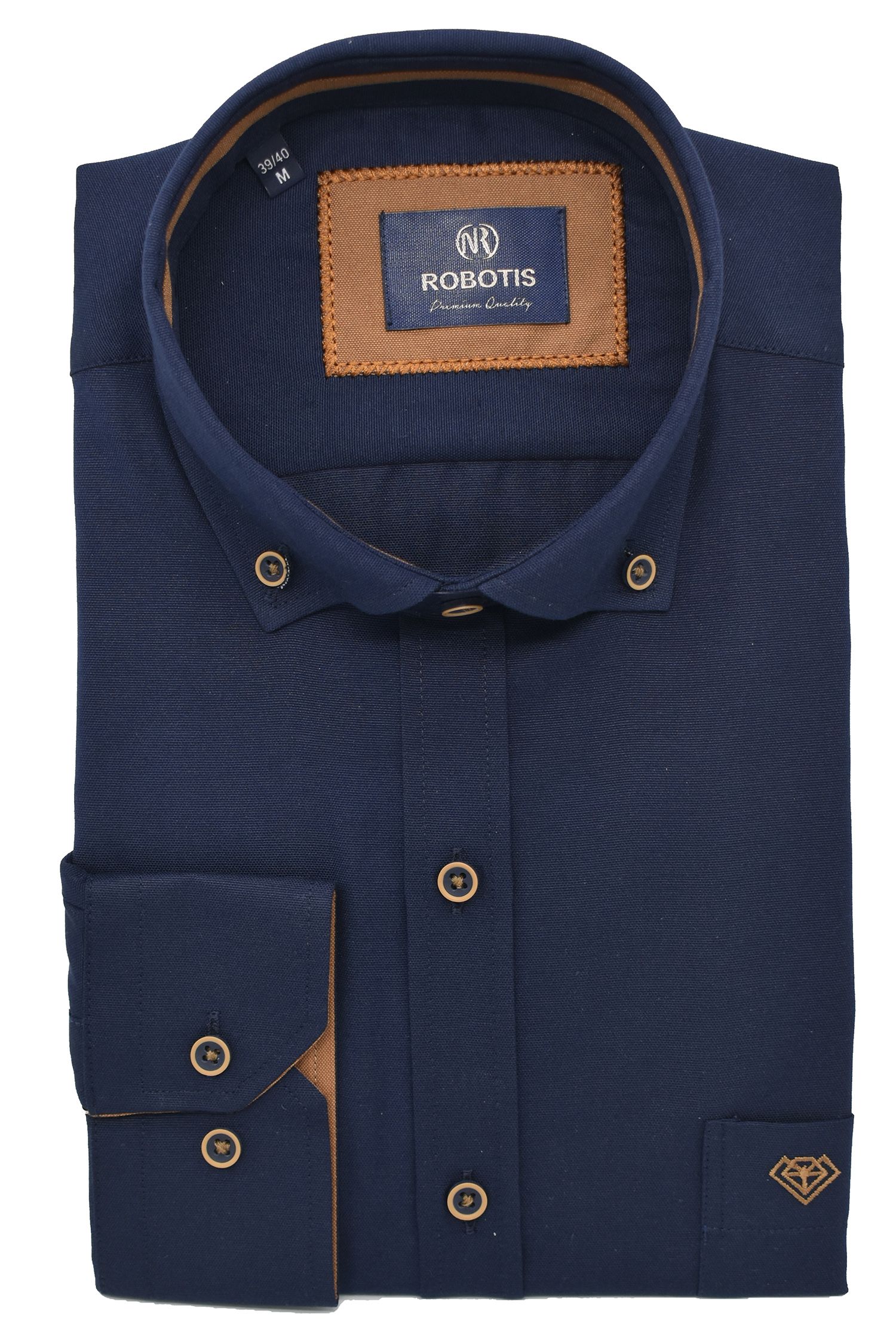 ΠΟΥΚΑΜΙΣΟ ΒΑΜΒΑΚΕΡΟ OXFORD ΜΠΛΕ