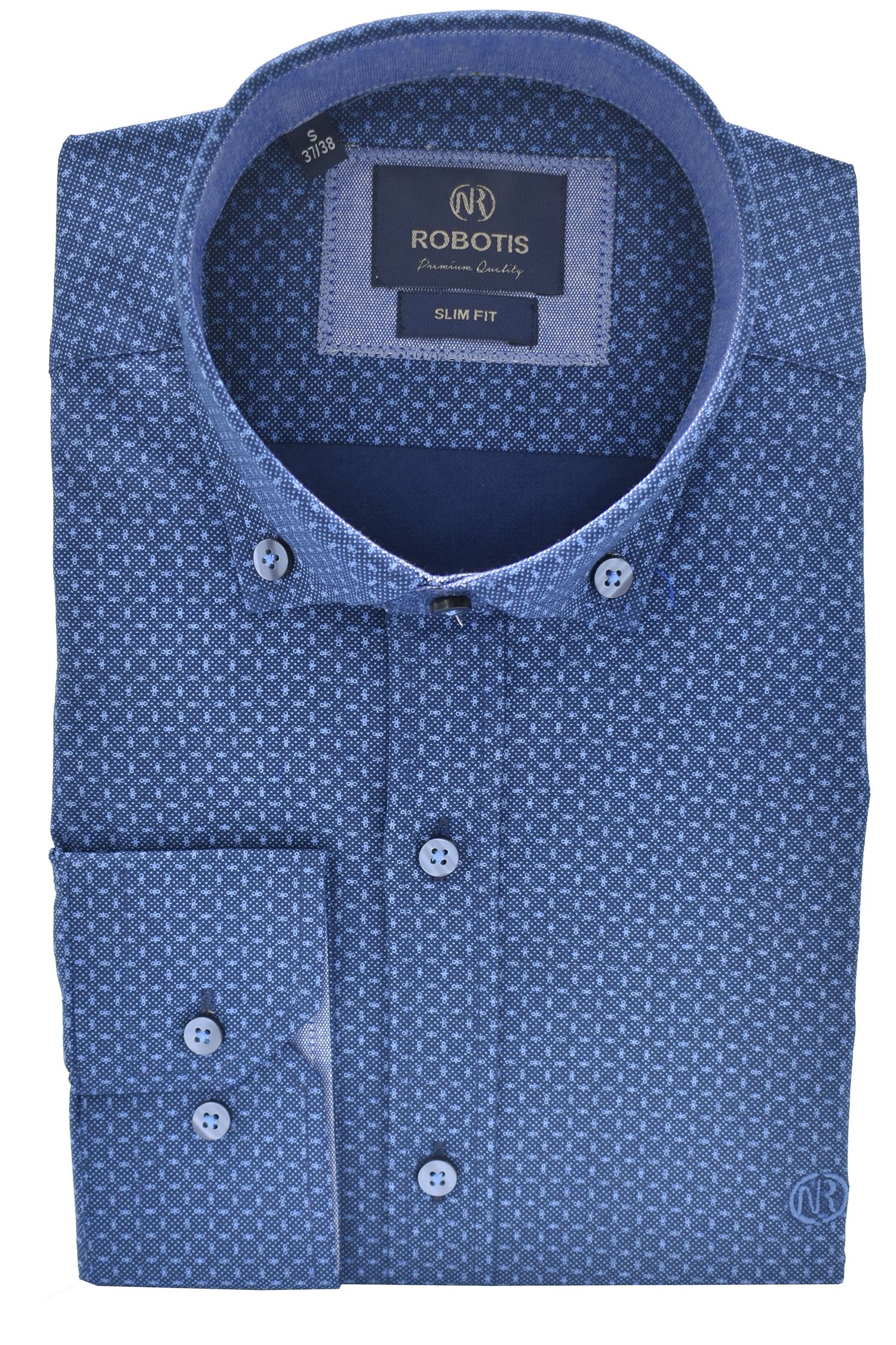 ΠΟΥΚΑΜΙΣΟ BAMBAKERO PRINT ΜΠΛΕ